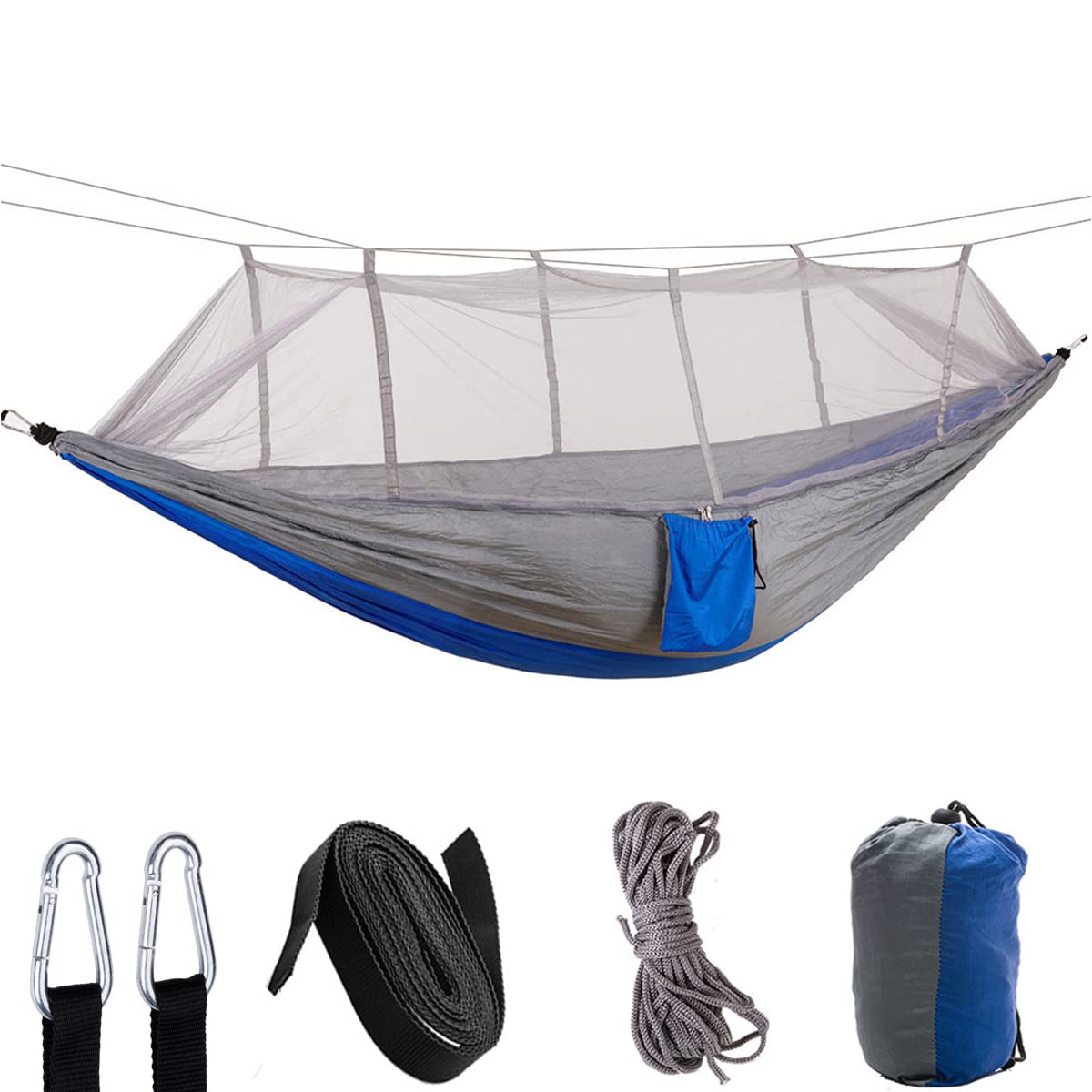 Optifit Hammock for Camping Outdoor Activities with Mosquito Net and Accessories, Hammock Swing for Adults Kids, Portable Ultralight Nylon Hammock for Travel Beach Trekking, Maximum 200kg Load Green Optifit Hammock for Camping Outdoor Activities with Mosquito Net and Accessories, Hammock Swing for Adults Kids, Portable Ultralight Nylon Hammock for Travel Beach Trekking, Maximum 200kg Load Green